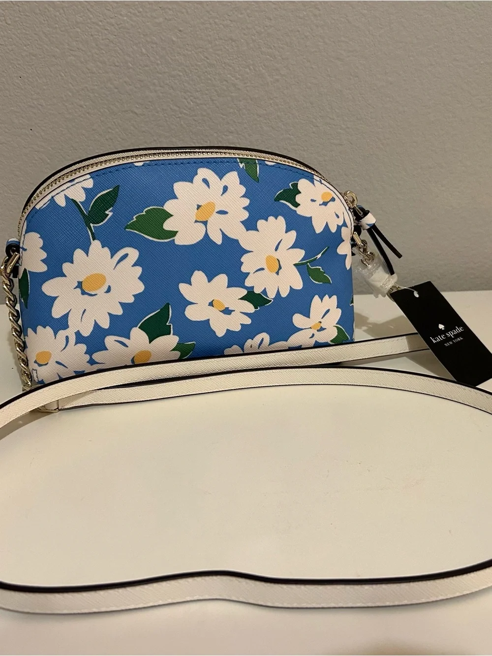 kate spade Blue Floral Dome crossbody bag